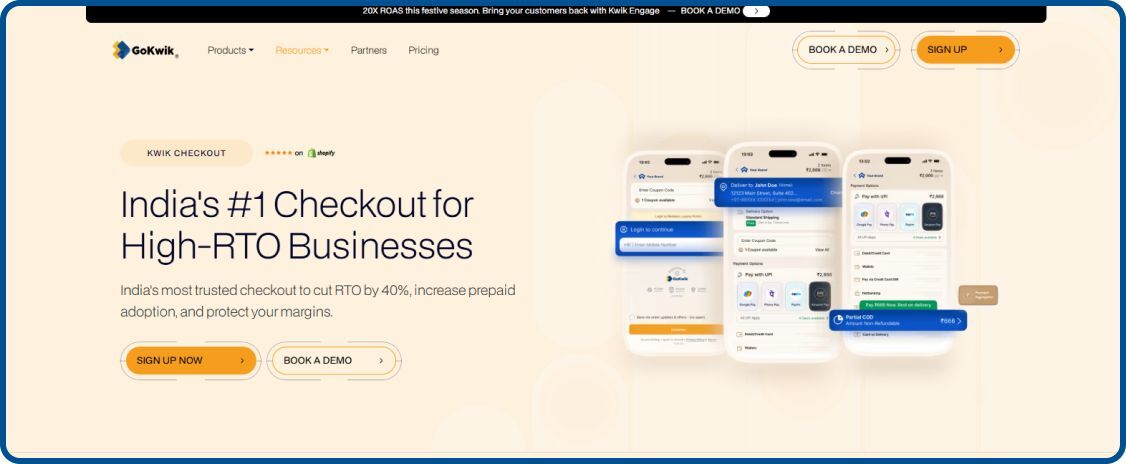  Kwik Engage landing page 
