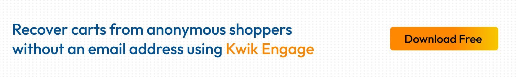 Kwik Engage Anonymous Visitor Identification and Multi-Channel Recovery Engine