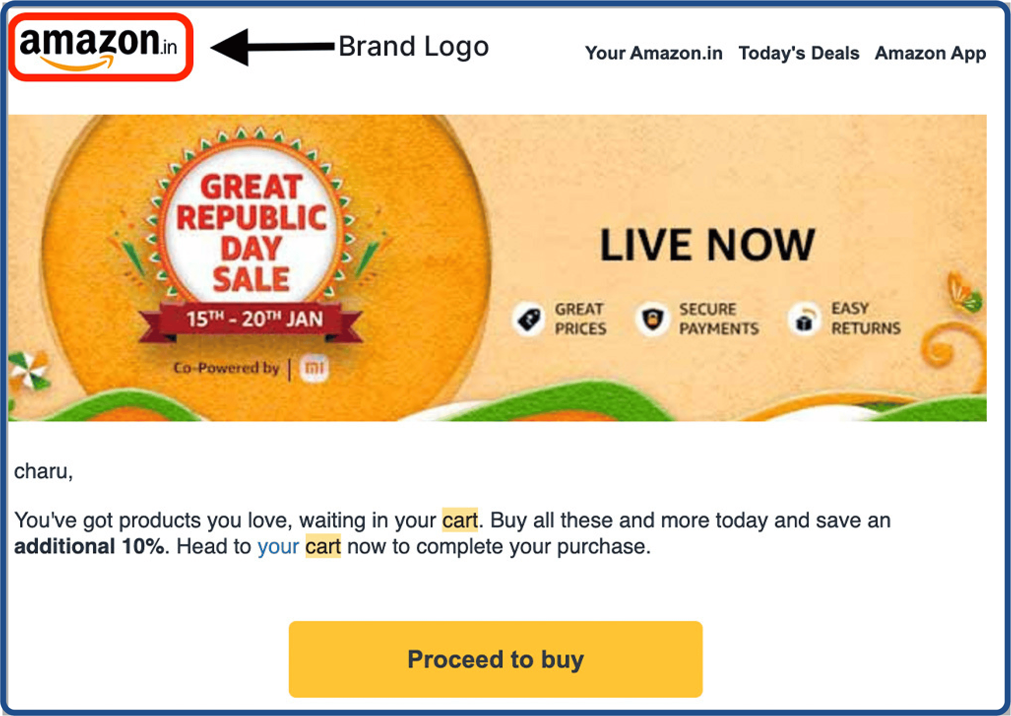 Add brand logo in abandoned cart email 
