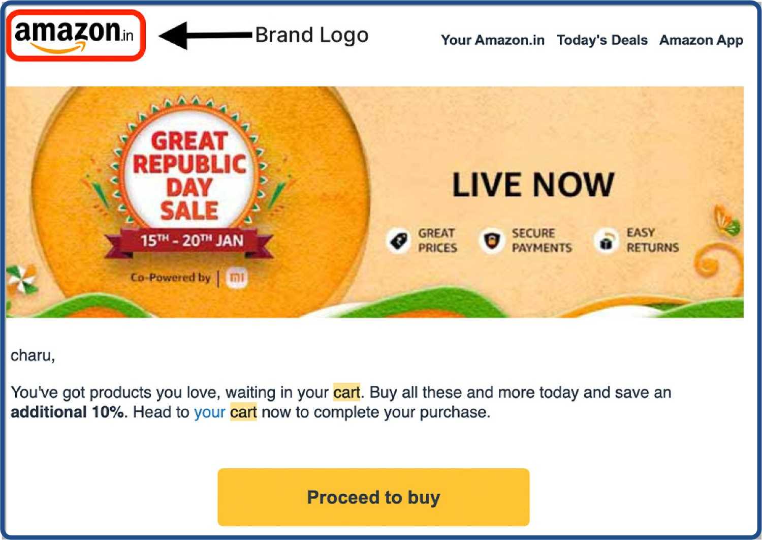 Add brand logo in abandoned cart email 