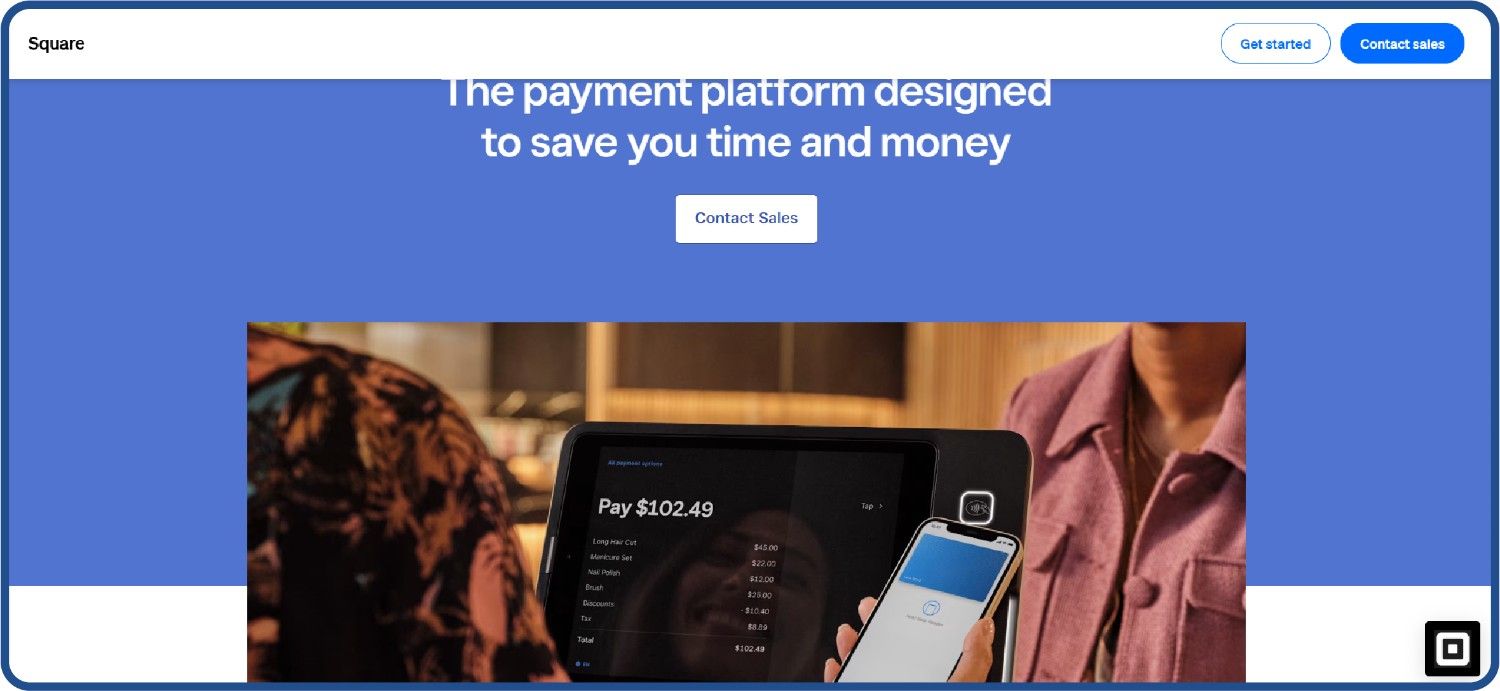 Square is a good ecommerce payment gateway for D2C brands