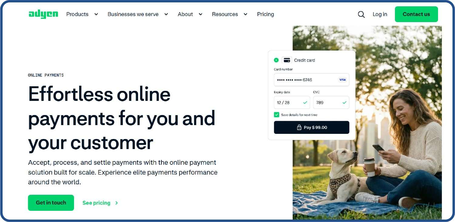 Adyen ecommerce payment gateway for D2C brands 