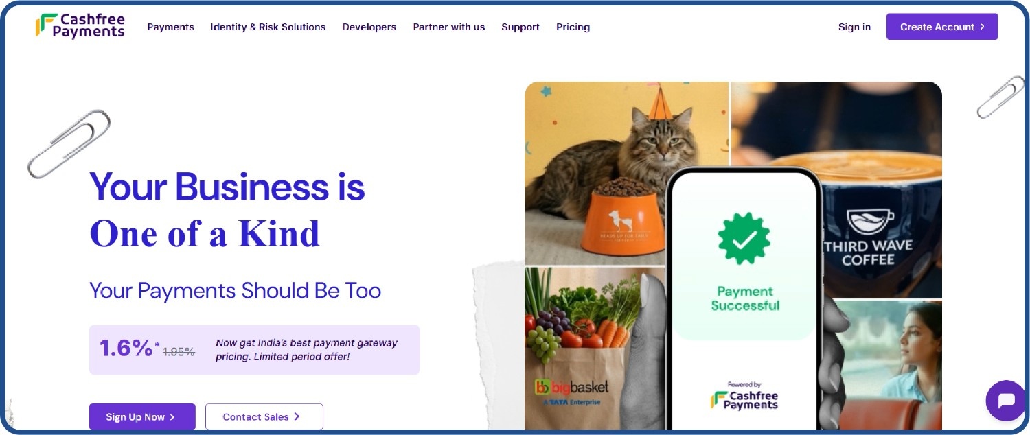  Cashfree Payments is one of the best payment gateways in India