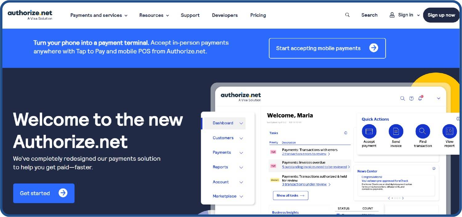 Authorize.Net ecommerce payment gateway for D2C brands