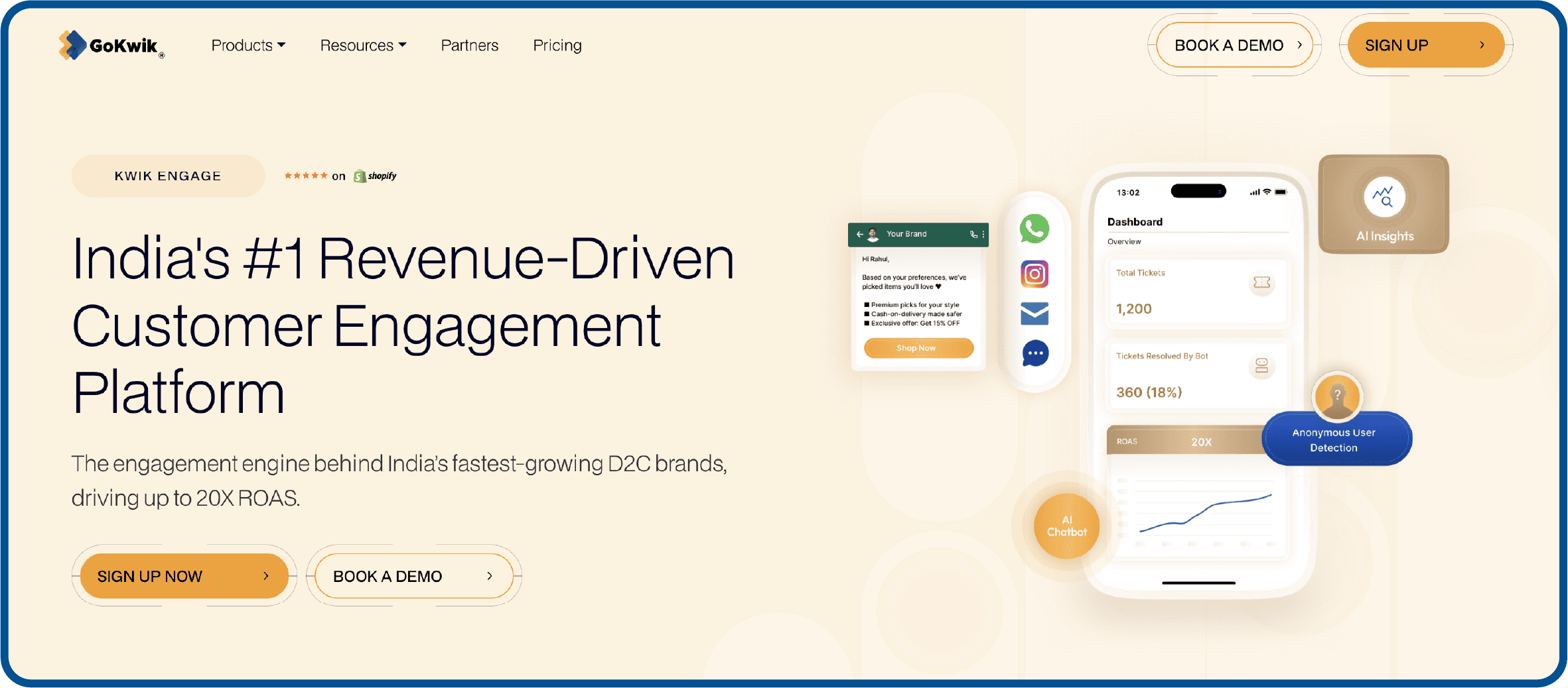Kwik Engage helps convert abandoned carts with SMS marketing for D2C e-commerce