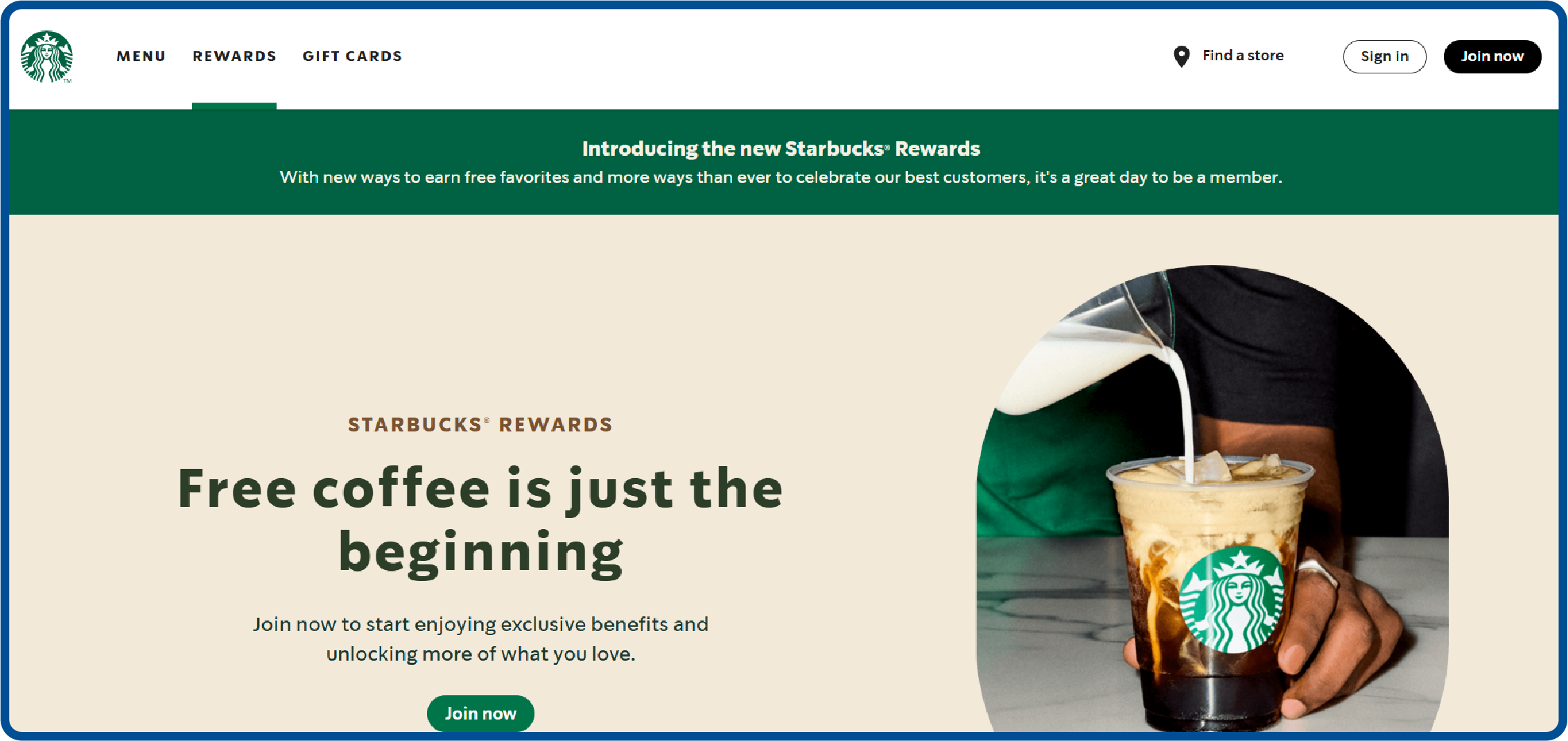 Loyalty program example from Starbucks
