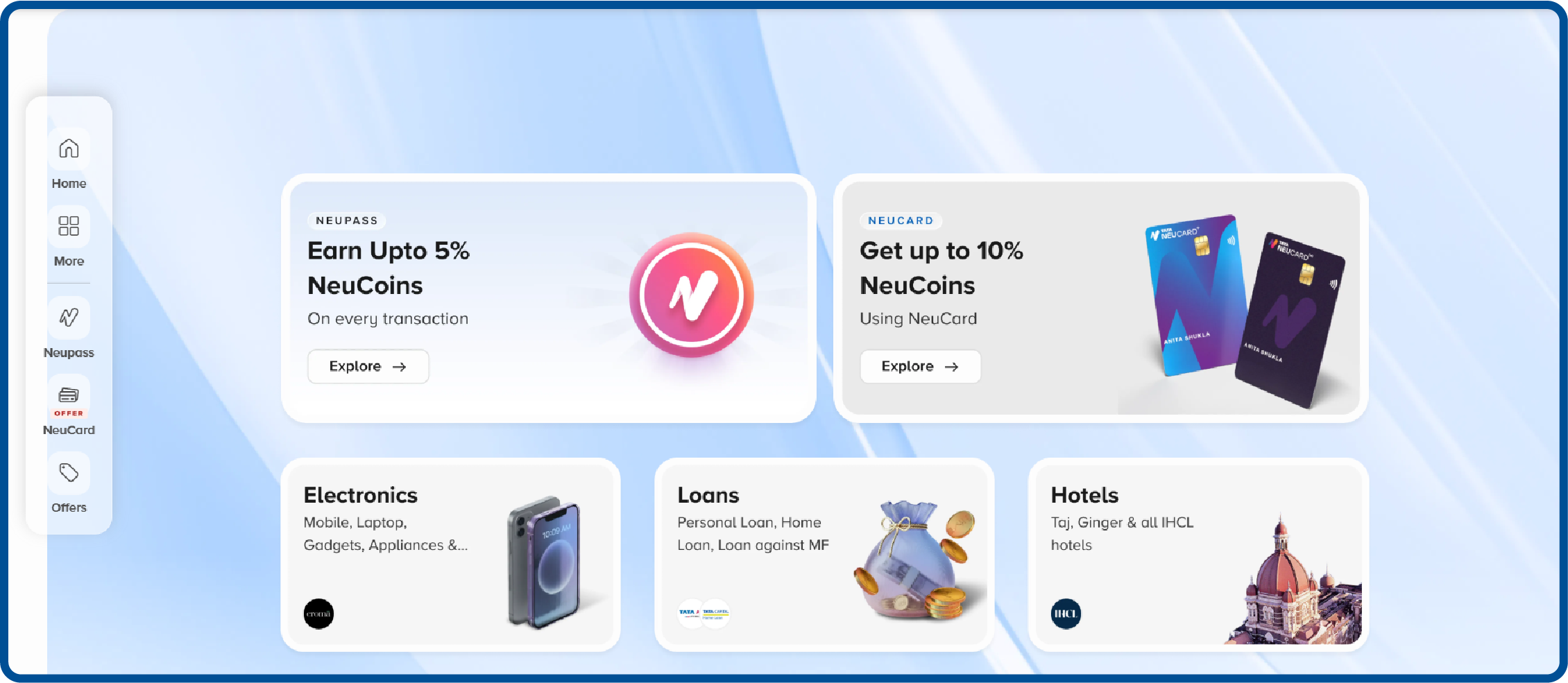 Loyalty program example from Tata Neu Card