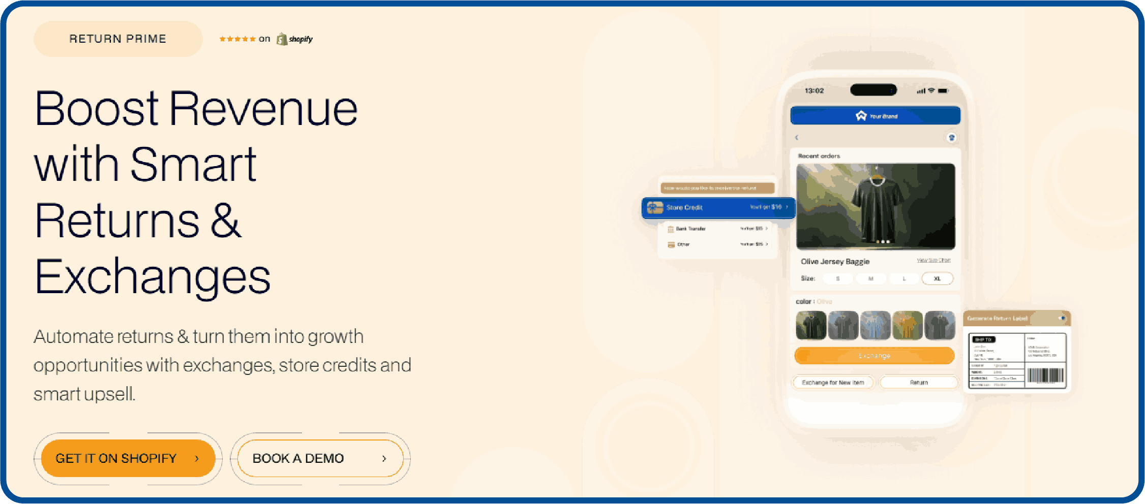 Return Prime helps retain customers and convert them into repeat buyers