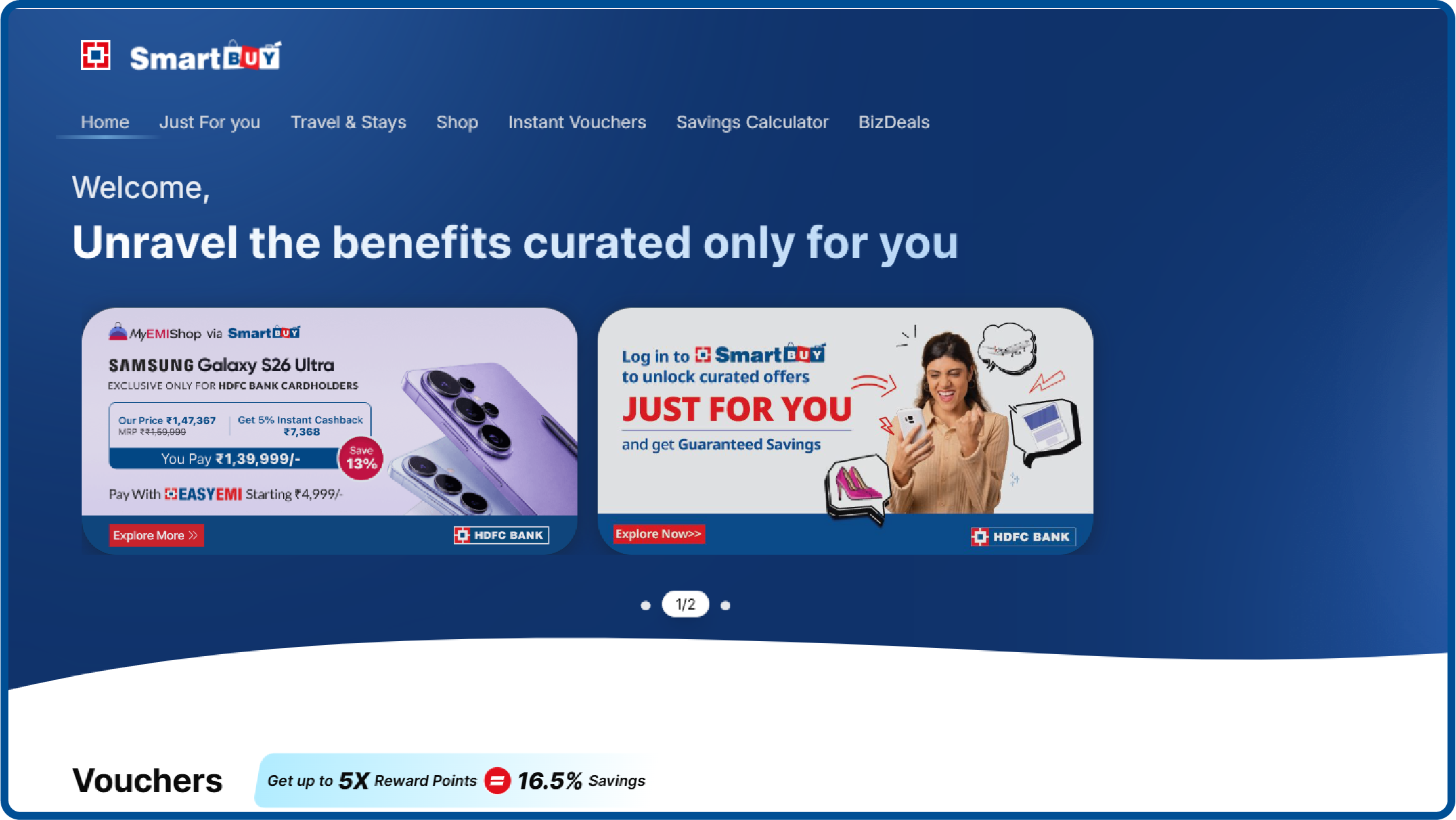 Loyalty program example from HDFC Smart Buy