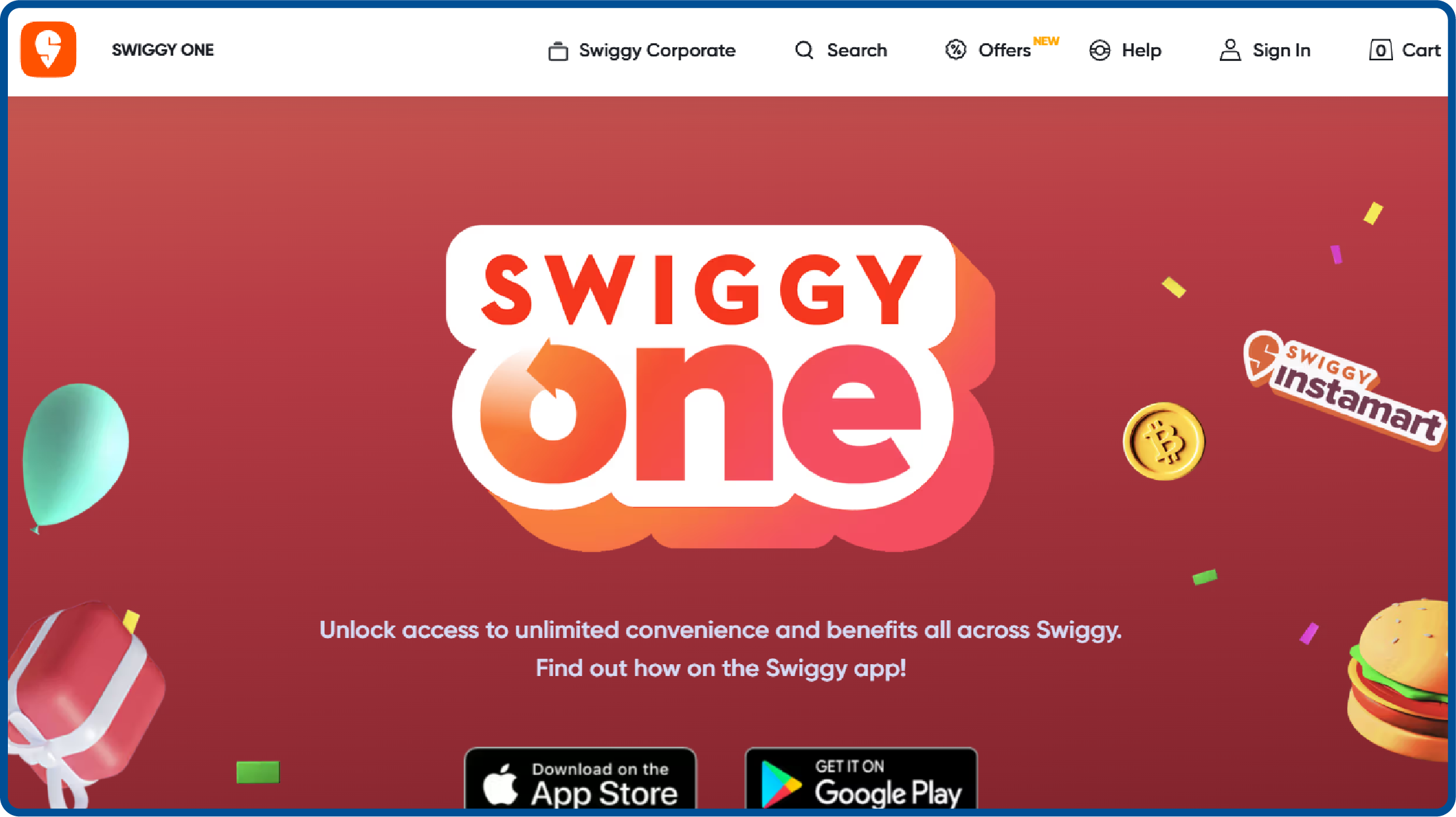 Loyalty program example from Swiggy One