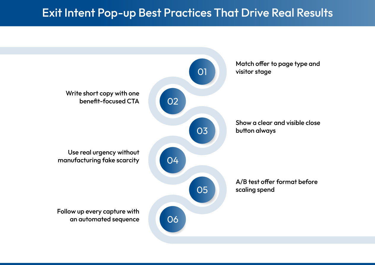 Best practices to follow for exit-intent pop-ups
