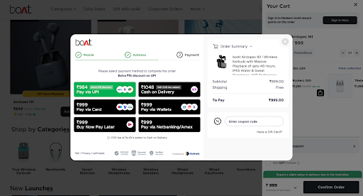 a GoKwik partner merchant offering an additional discount on pay 