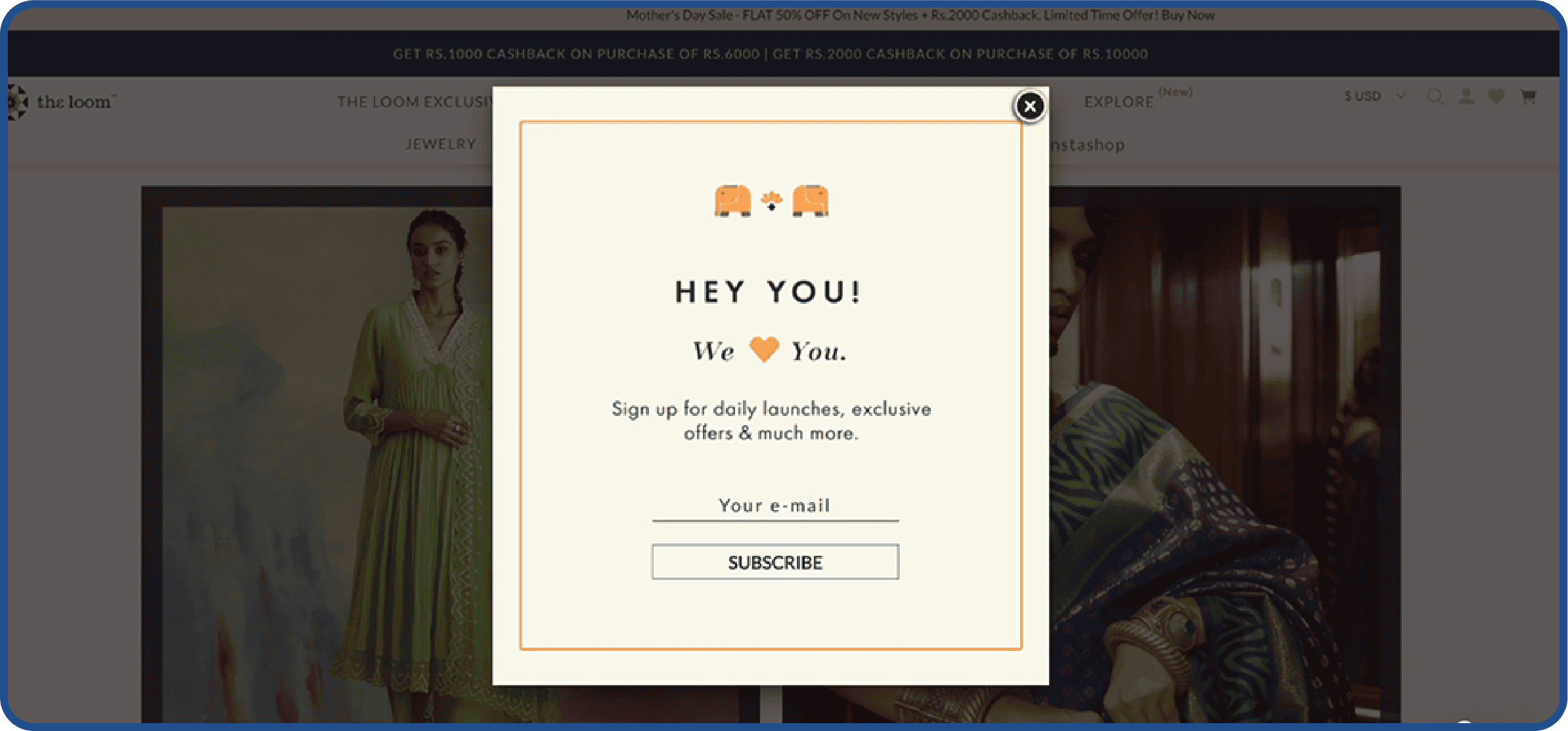 Use popups to Collect leads for ecommerce marketing 