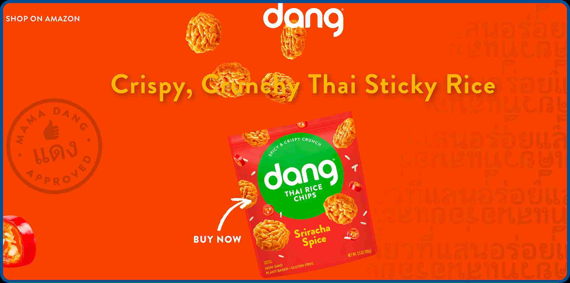 Dang Foods Asian-American snack brand making coconut chips and rice crisps inspired by Thai flavors