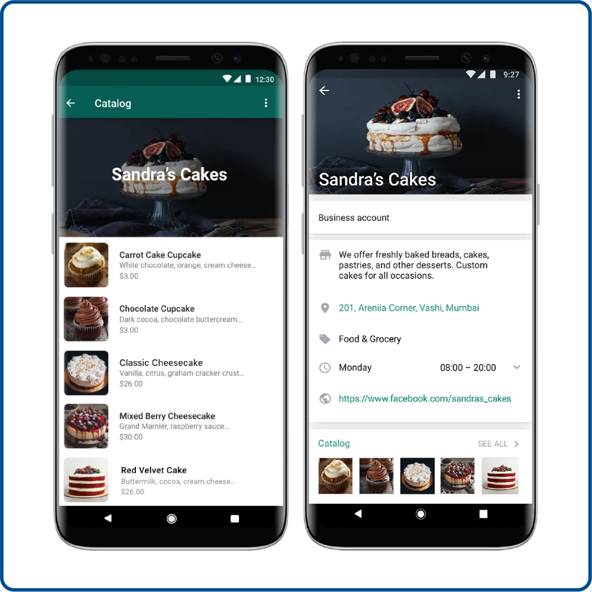 Example of WhatsApp shop 