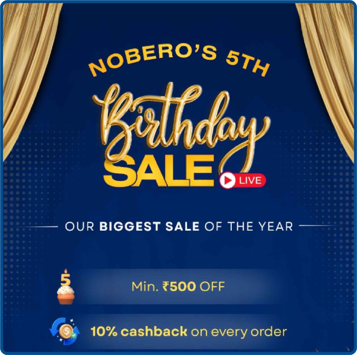 Example of brand anniversary email from Nobero