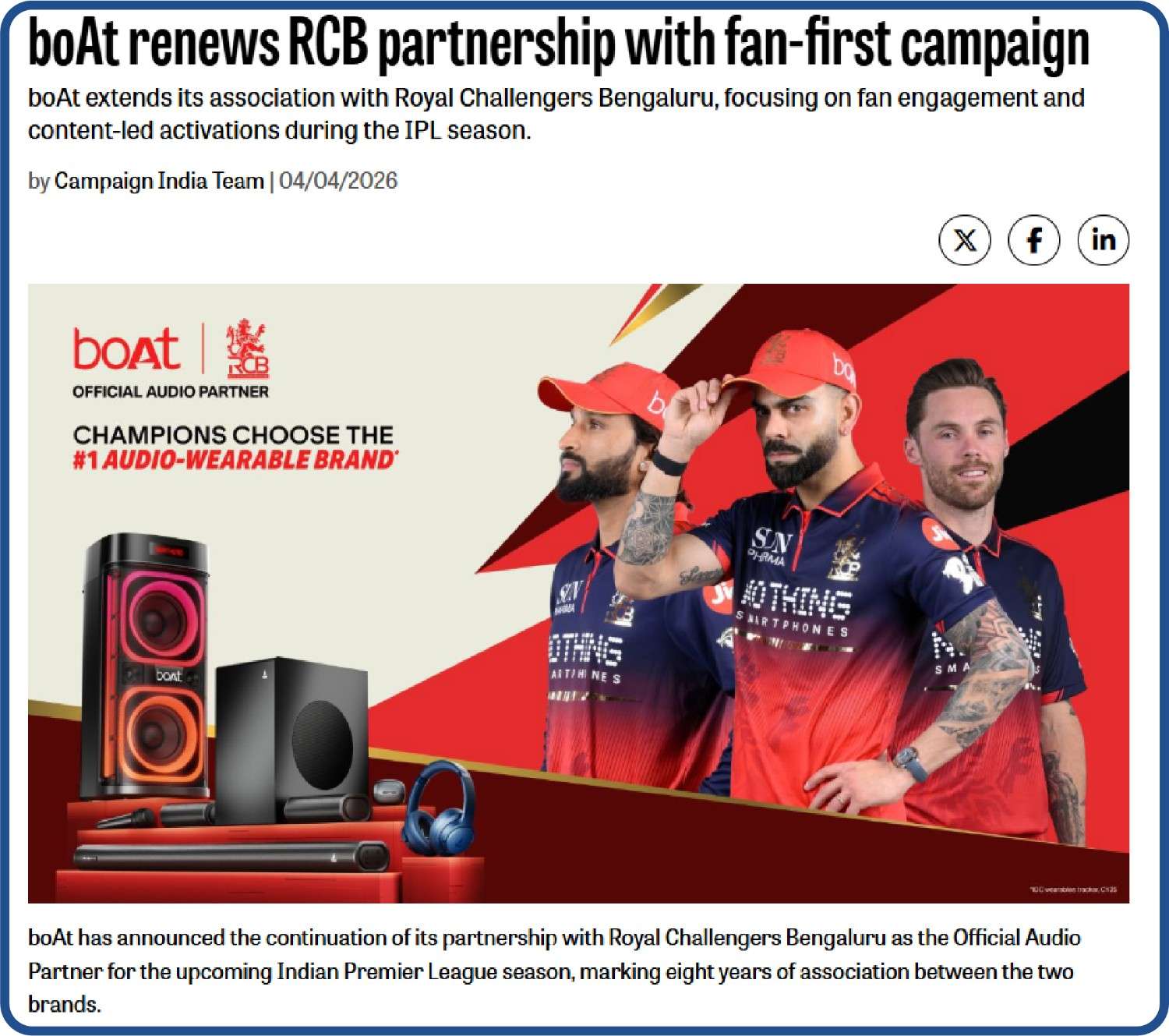 Example of PR by boat lifestyle