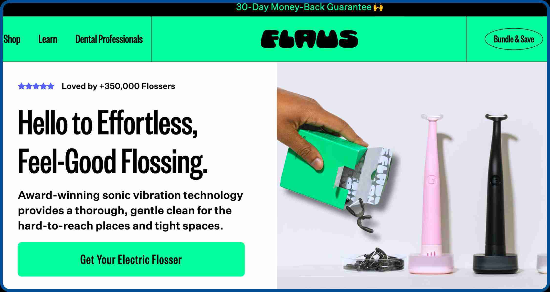 Flaus electric flosser brand making oral care easier and more sustainable than traditional flossing