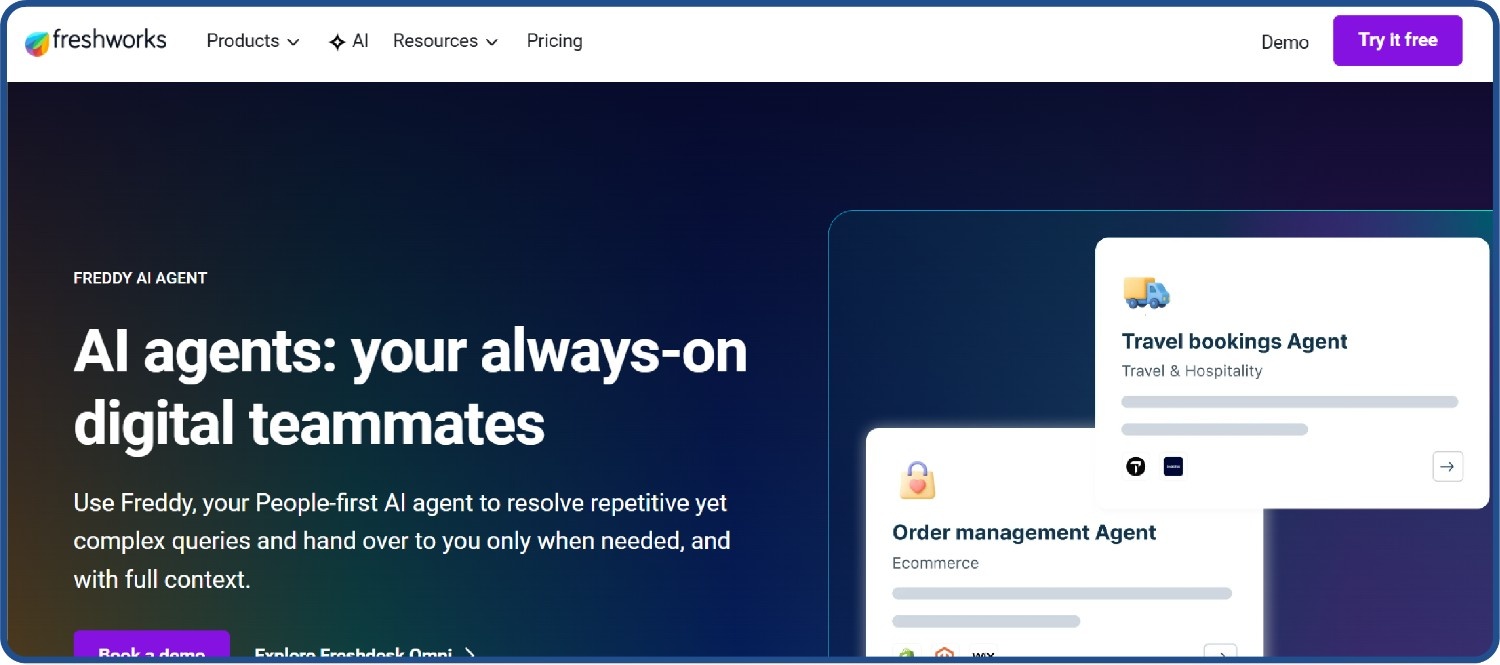 Freshchat AI chatbot for e-commerce enables multi-channel messaging