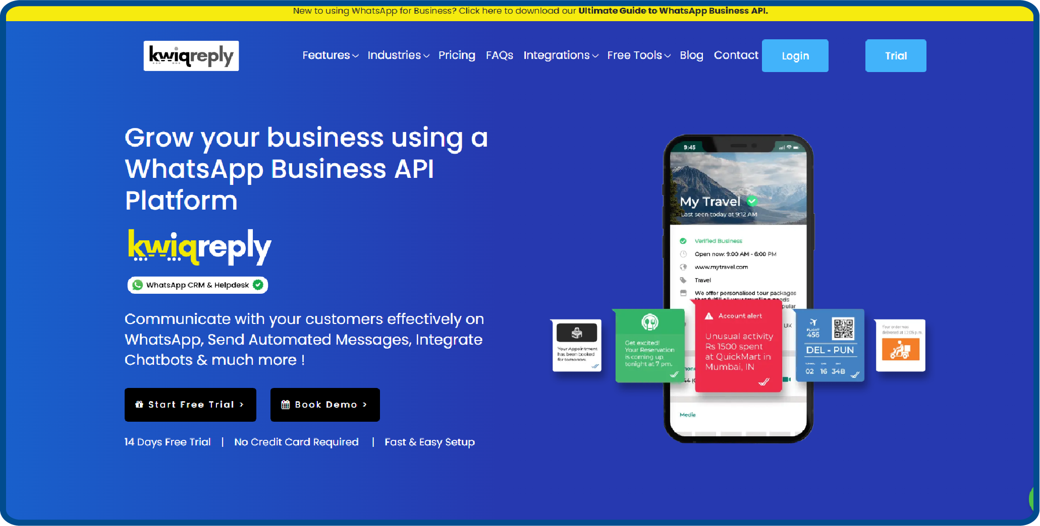Home page of kwikreply