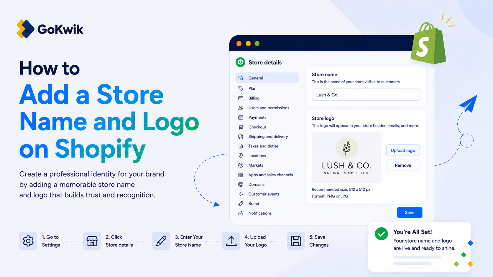 How to Add a Store Name and Logo on Shopify