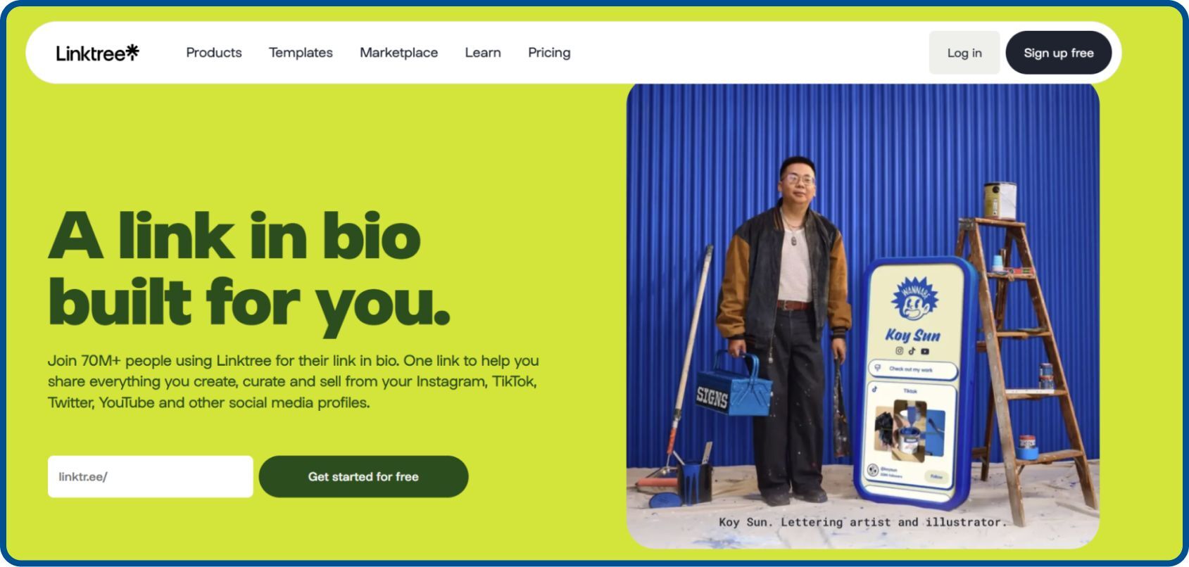 Linktree website collects creator links on one page
