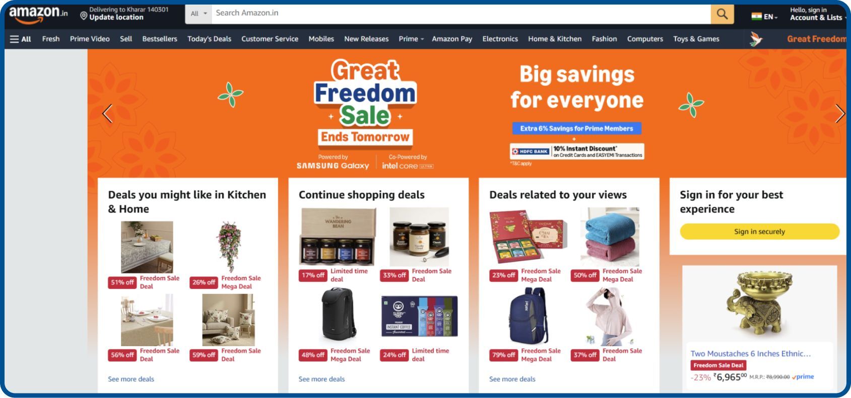 Amazon marketplace website connects buyers with multiple sellers