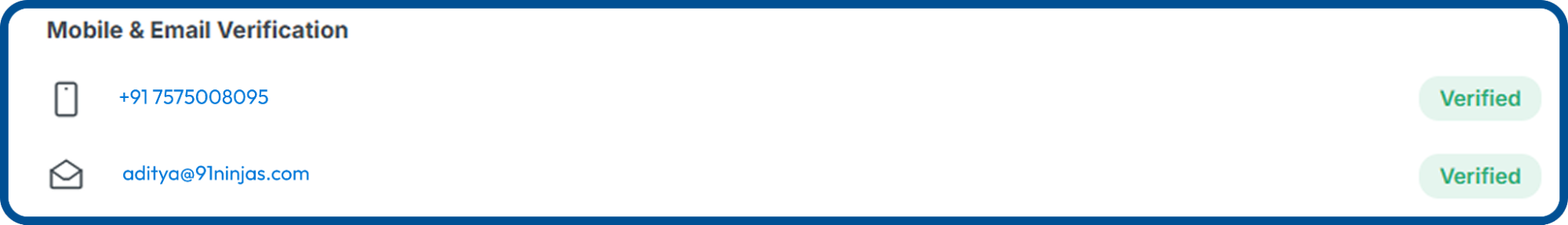 Number and email verification on Flipkart Seller Hub