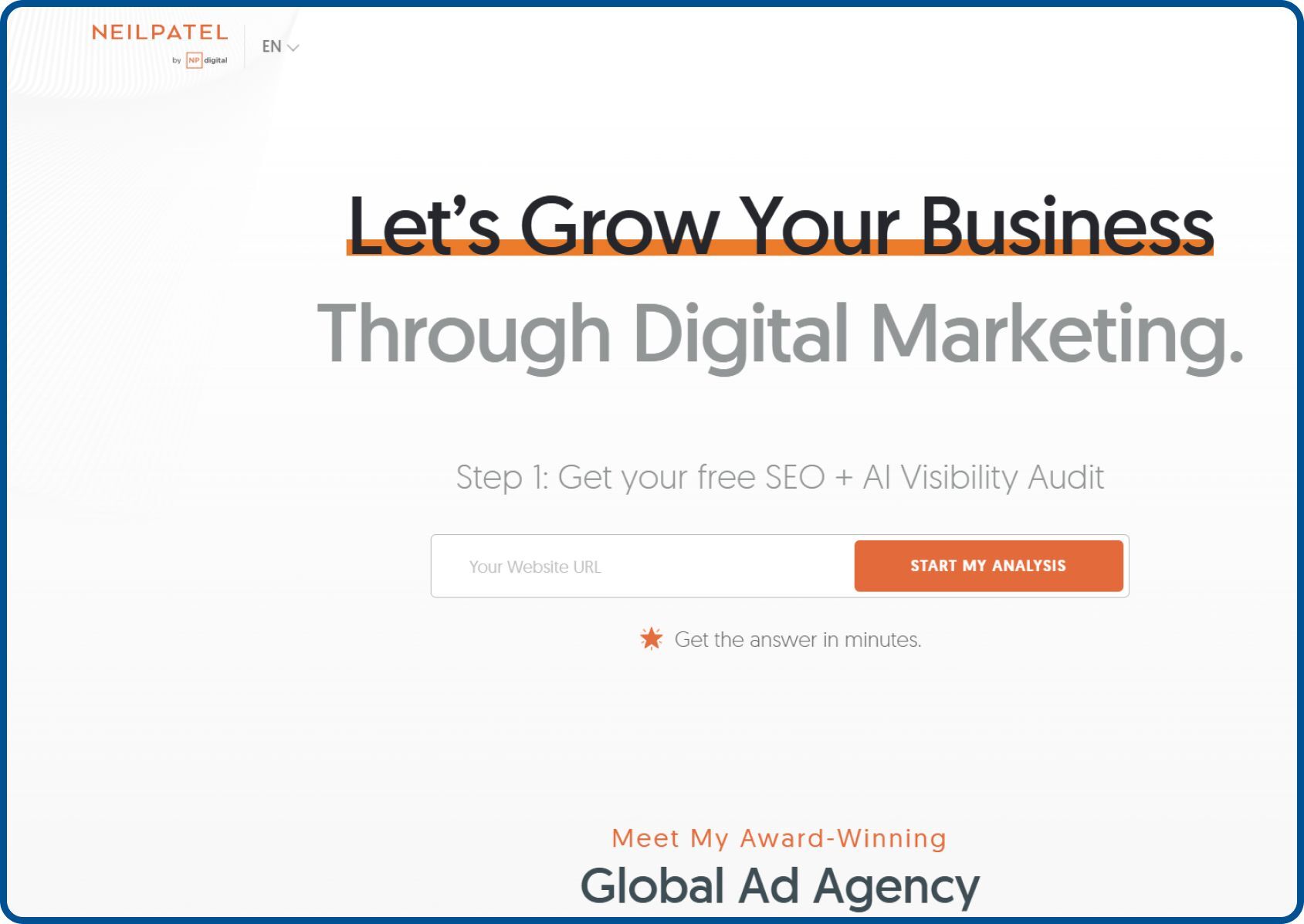  Neil Patel personal website showcases expertise and resources