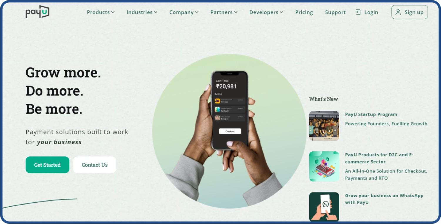  PayU ecommerce payment gateway for D2C brands