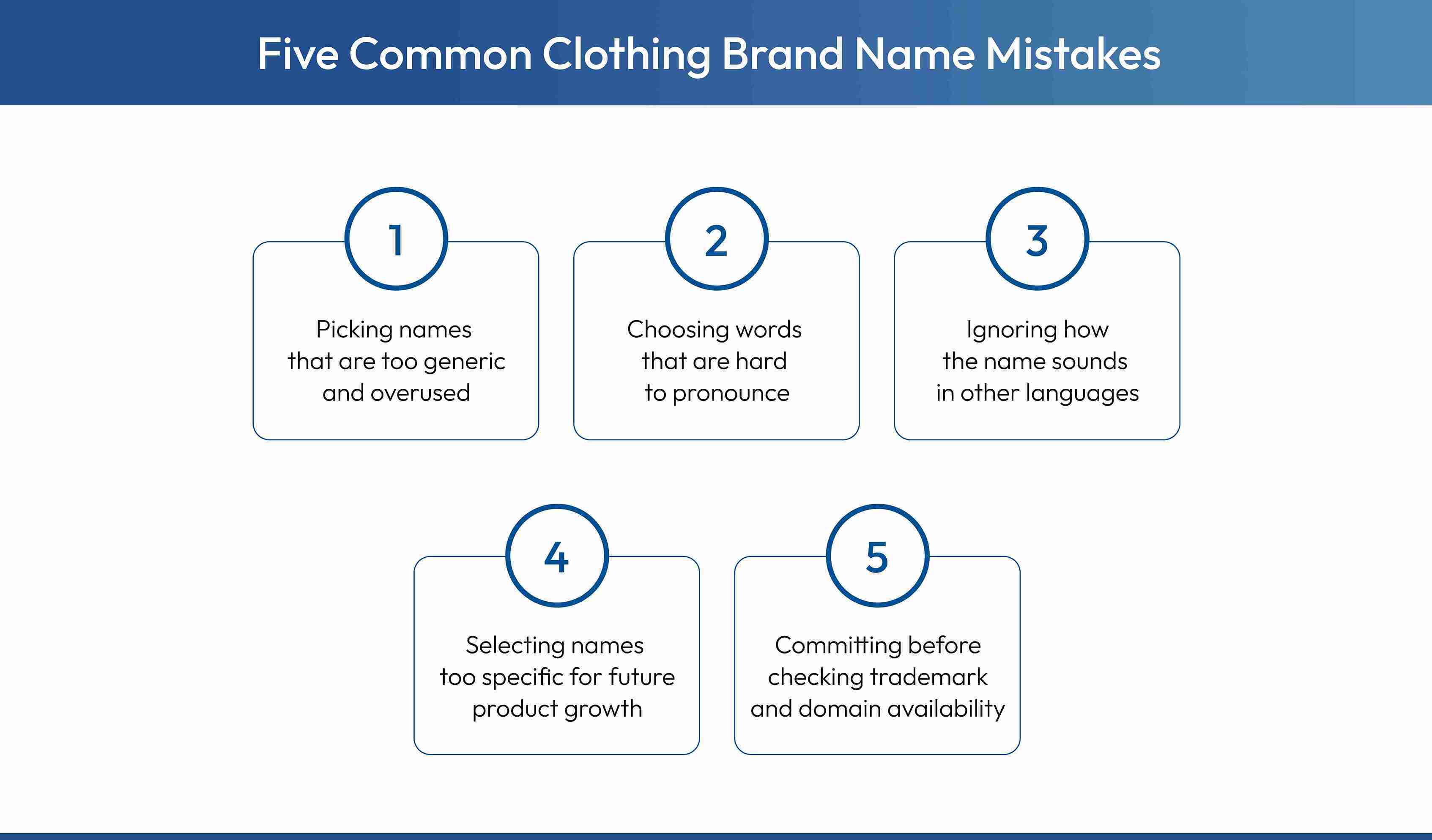Mistakes to avoid with clothing brand name ideas