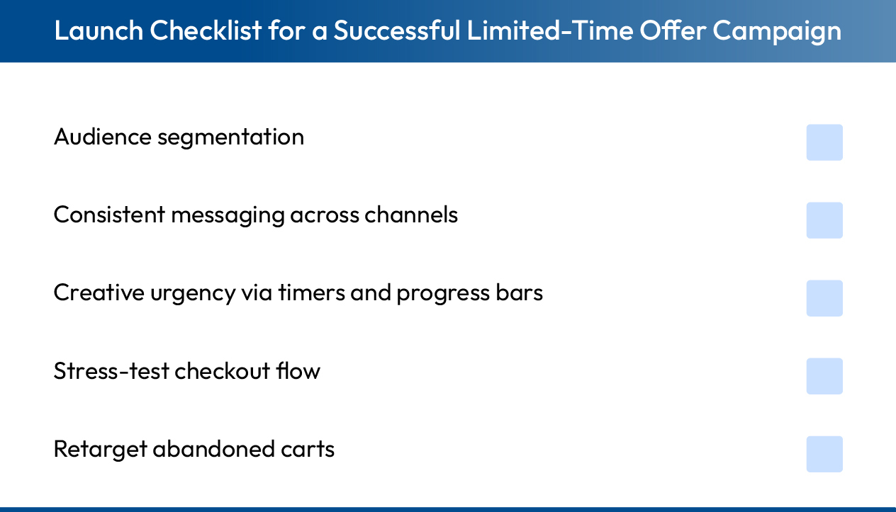 Key steps for launching a limited-time offer campaigns