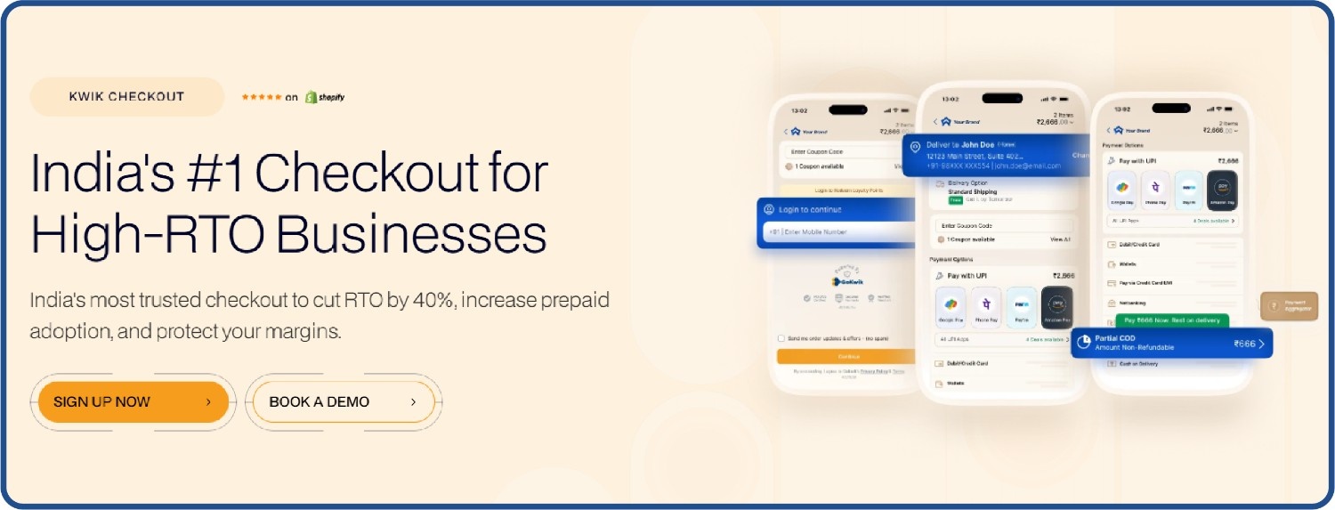 Kwik Checkout for engaging checkout workflows on D2C ecommerce websites