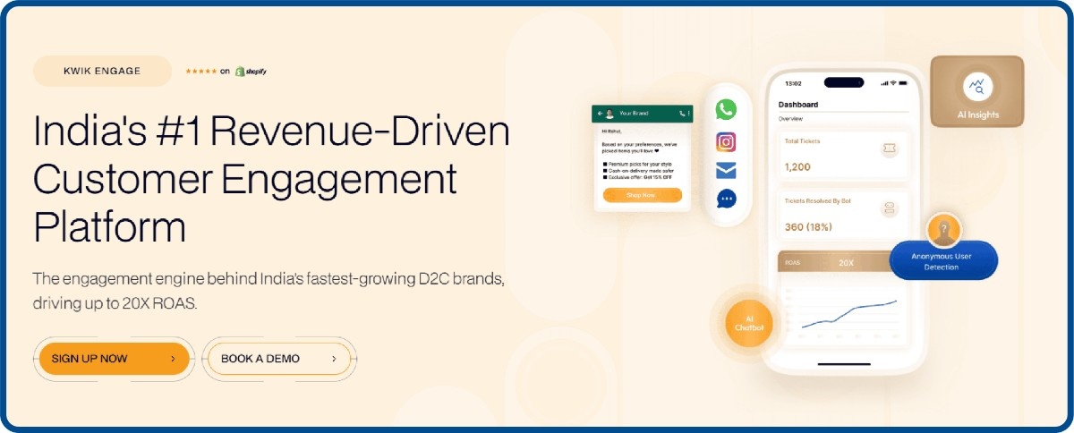 Kwik Engage helps convert exit-intent popup leads into customers