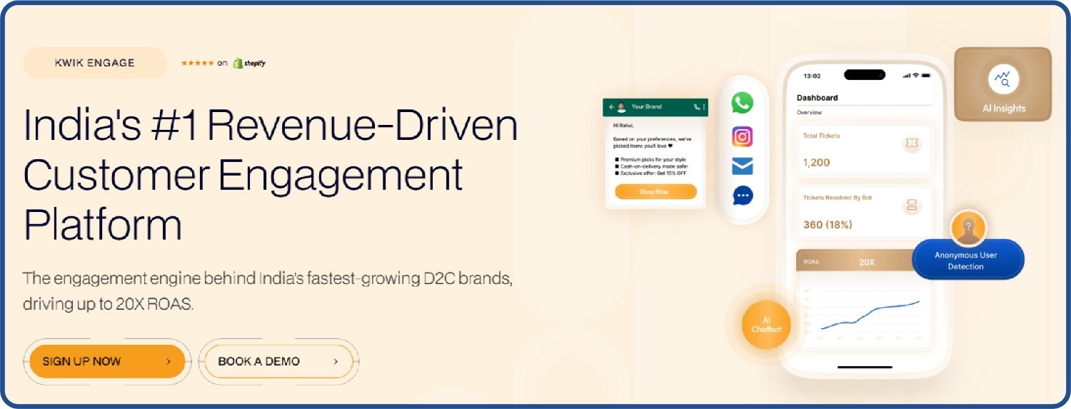  Kwik Engage helps with direct marketing for D2C ecommerce