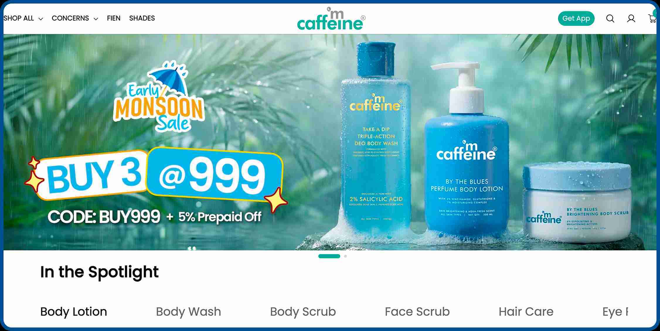 mCaffeine Indian skincare brand that built its entire identity around caffeine as a hero ingredient