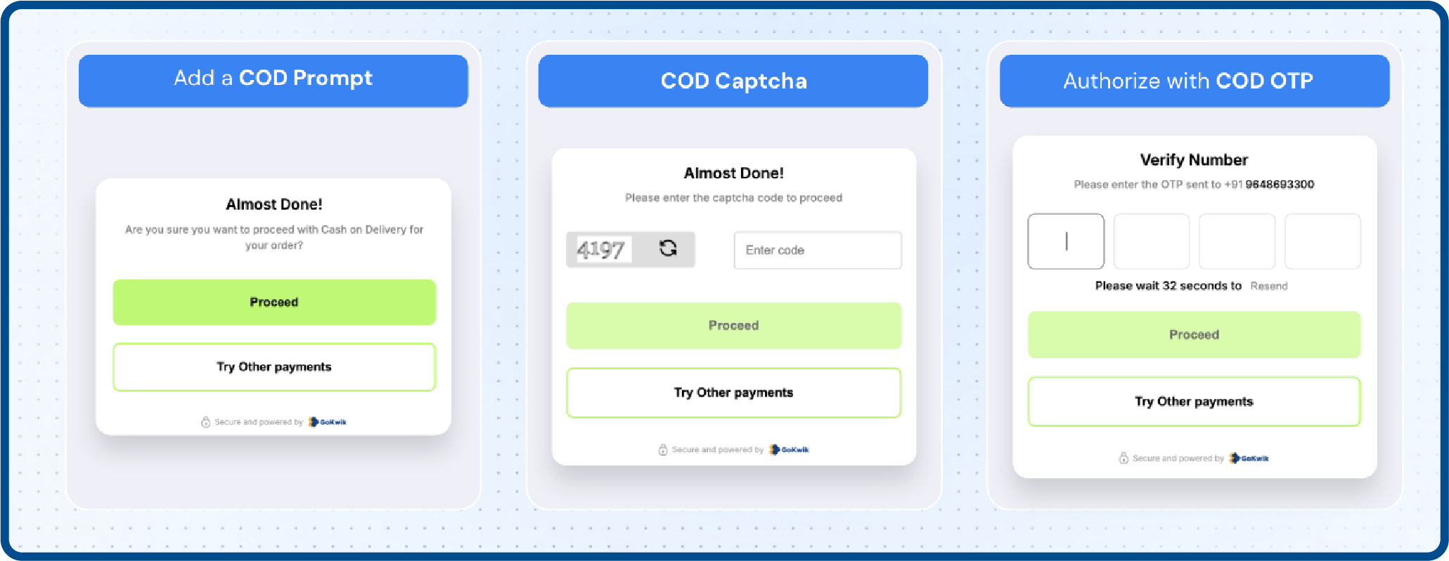 Pre-order interventions that GoKwik Checkout offers