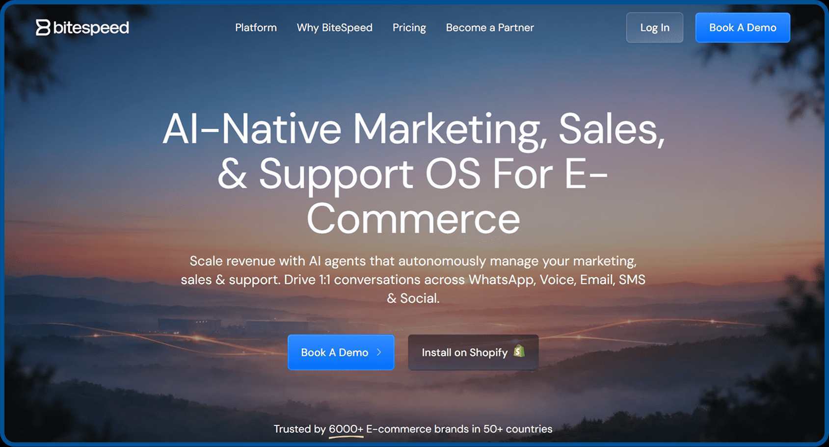Home page of BiteSpeed