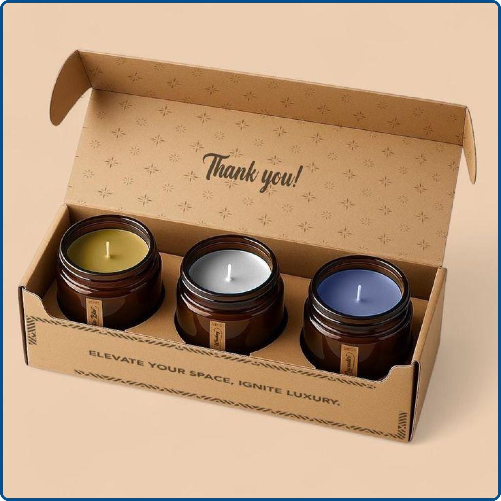 Soy candles in clean jars for home fragrance 