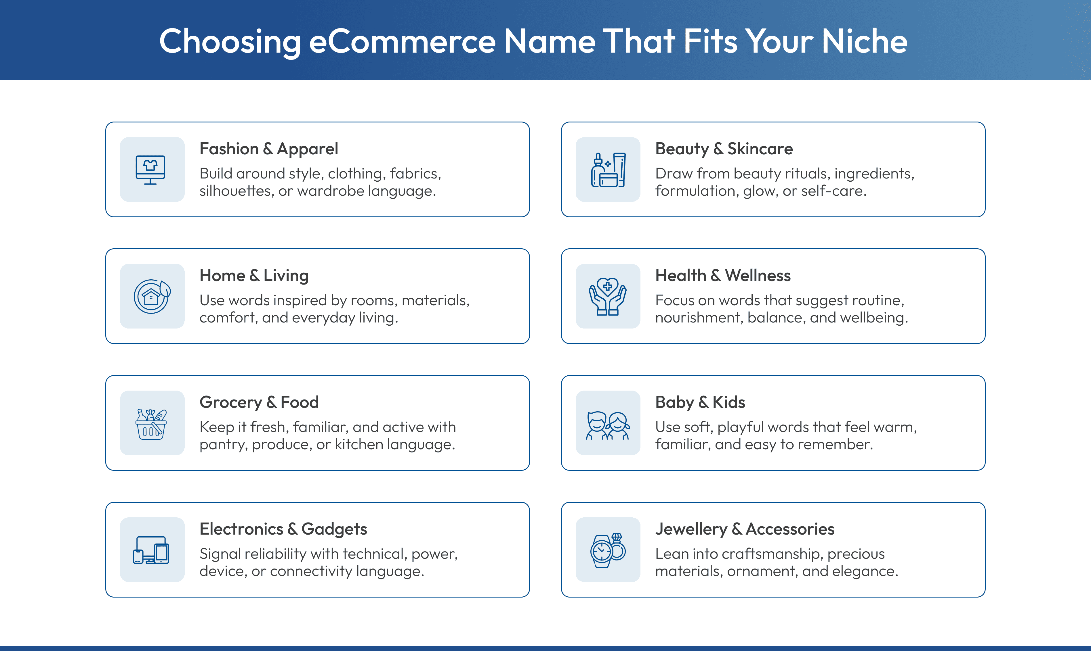 niche-based eCommerce business naming directions 