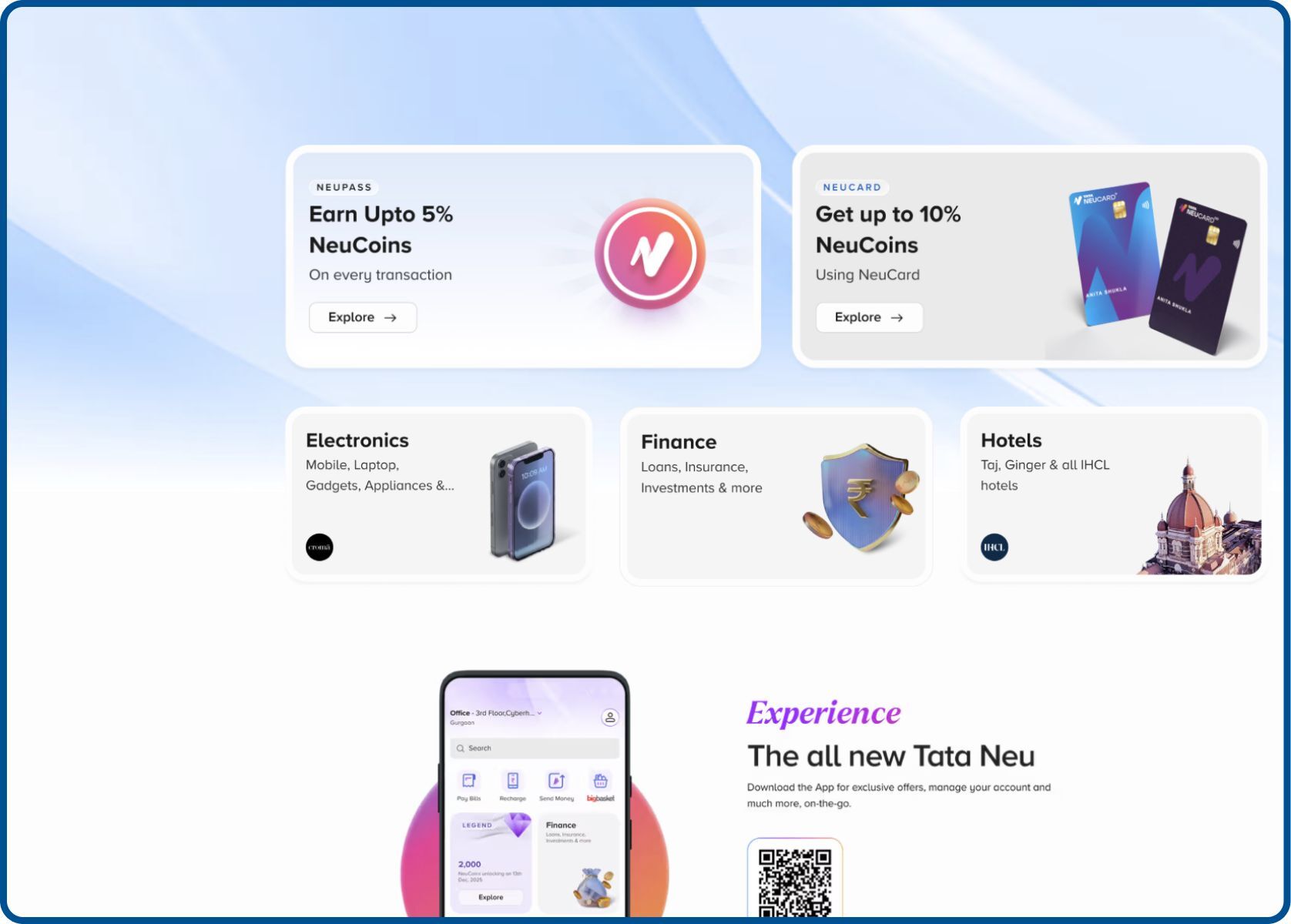 Tata Neu super app commerce dashboard