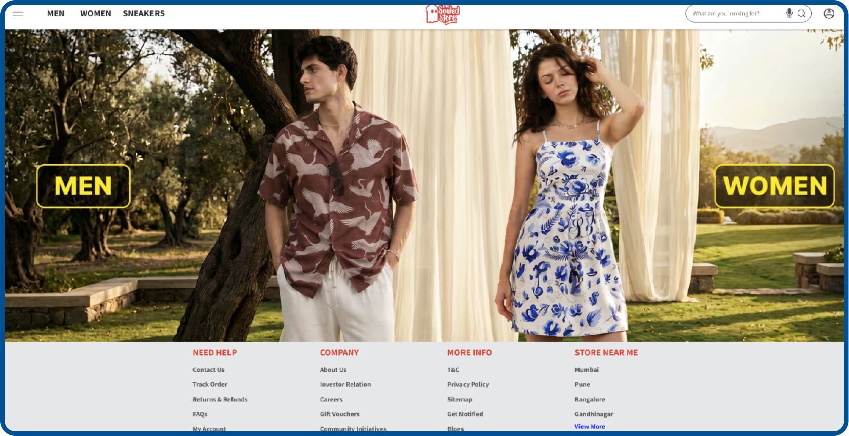 The Souled Store pop culture apparel homepage