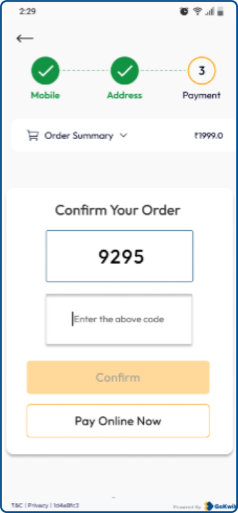 Verification enabled by GoKwik’s Smart COD